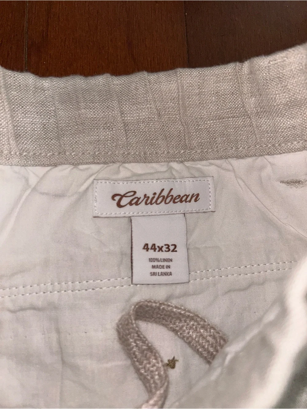 Caribbean Linen Pants Drawstring Men’s 44x32 Resortwear Dadcore